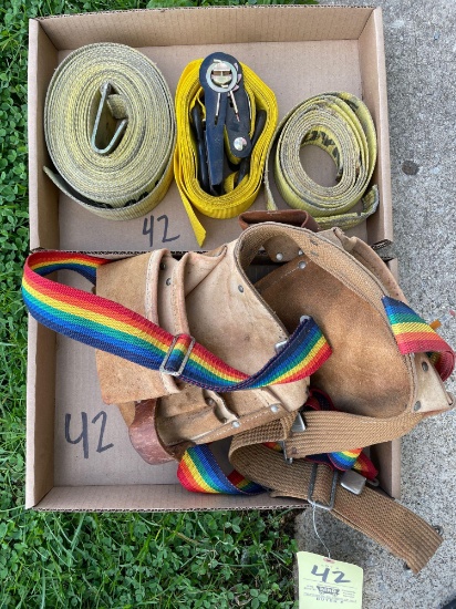 Ratchet straps, tool belt