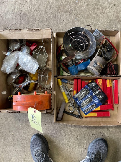 Drill bits, heater, light trip, misc.