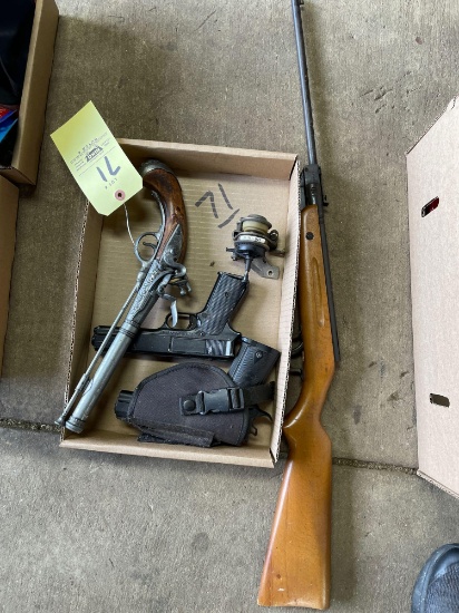 BB guns, flint lock look alike handgun