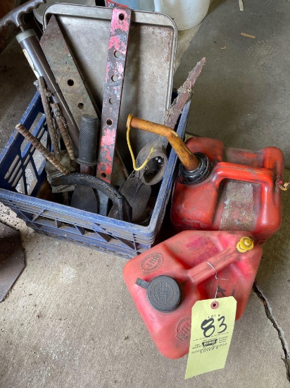 Gas cans, misc. iron