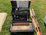 Machinist tool box with tools, two levels