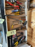 Snips, vise grips, drivers, misc. tools