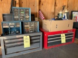 Tool boxes, hardware, some contents