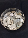115 %40 silver Kennedy halves. This lot has sales tax.