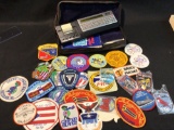 Assorted patches and radio shack trs-80 pocket computer