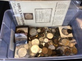 Mixed lot of assorted foreign coins.