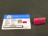 Certified Natural Ruby Rectangular Step 156.750 Cts