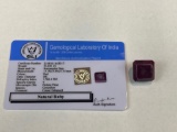 Certified Natural Ruby Rectangular Step 33.050 Cts
