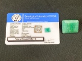 Certified Natural Emerald (Beryl) Rectangular Step 65.100 Cts