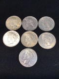 7 Silver Peace Dollars