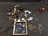 Castanuelas, Assorted Rings (some sterling), bracelets, necklaces, etc
