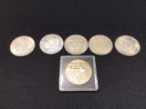 6 Morgan Silver Dollars