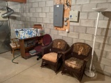 Radio - Wicker Chairs - came Back Chair - Bookshelf - Lamp
