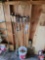 Tiki Torches, Fishing Poles, Shelf