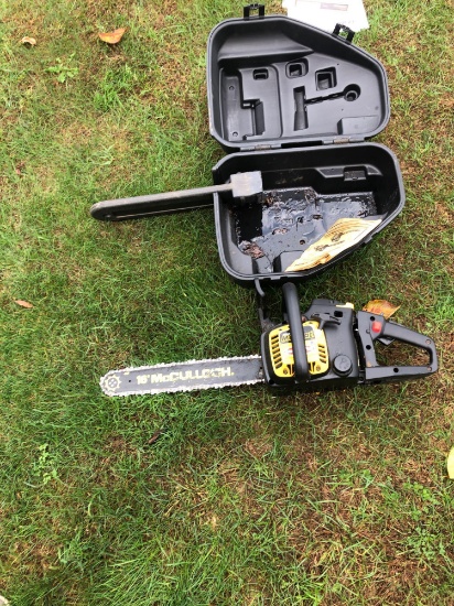 McCulloch Mac cat chainsaw with case