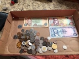 Foreign coins and bills