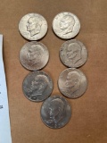 (7) Eisenhower One Dollar Coins