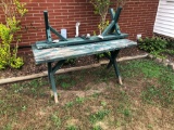 Picnic table and bench, rough condition