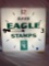 Save Eagle Stamps light up clock