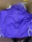 Box of ladies zip up running jackets, purple, various sizes