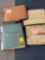 Stack of vintage scrapbooks