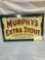 Embossed Murphy's extra stout beer sign 23 1/4