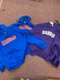 2 boxes of new hoodies various sizes and colors