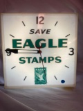 Save Eagle Stamps light up clock