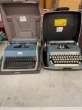 2 vintage typewriters - 1965 Olivetti Underwood & 1963 Smith Corona Sterling