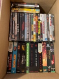 Box of DVDs & VHS movies