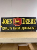 John Deere farm equipment metal sign 48X19 inches