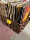 Crate of record albums