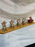 Handmade Santa sleigh wooden with wooden box