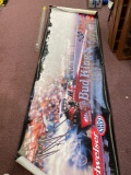 Lg vinyl Budweiser banner, large glass tube