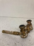 Opera glasses mother of pearl and brass with handle