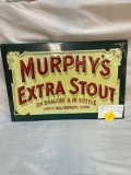 Embossed Murphy's extra stout beer sign 23 1/4