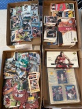 4 boxes of sport cards, football & basketball