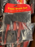 Three boxes of foam brush sets
