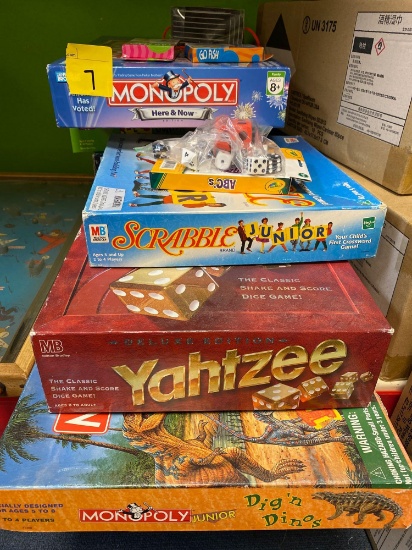 Games, Monopoly, Scrabble, Yahtzee, etc.