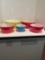 5 Pyrex mixing bowls