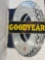 Goodyear porcelain double sided flange sign