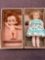 2 vintage dolls in case, 1 made in Japan
