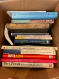 box of books, cookbooks