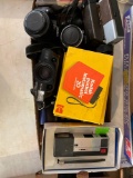 Collection of vintage cameras, Kodak, Canon, Minolta
