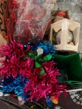 box of miscellaneous Christmas decor