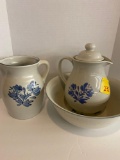 Pfaltzgraff pitcher, teapot and bowl