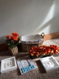 Home decor items- beach items, floral, miscellaneous