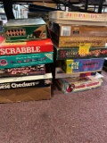 collection of vintage board games