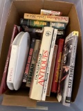 box of books, mostly baseball