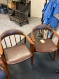 2 office chairs and two mid Century modern chairs